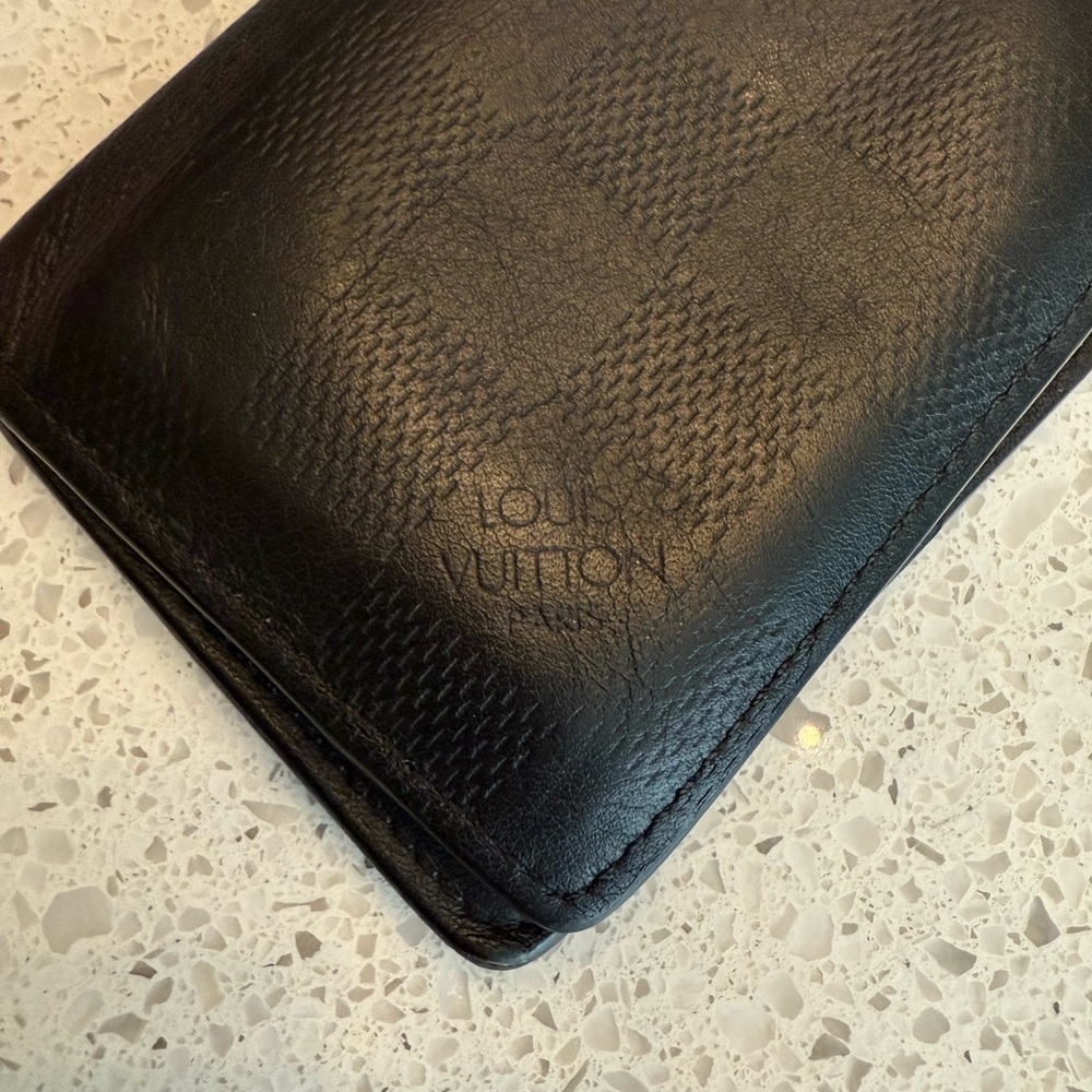 Authentic Louis Vuitton Damier Inifini Black Leather Wallet Pocket Organizer - Picture 4 of 5